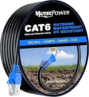 MutecPower Cable Ethernet Cat 6 exterior, 50 m enterramiento directo