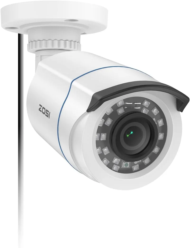 ZOSI Cámara bala de seguridad 1080p 4-en-1 con visión nocturna IR de 80 pies