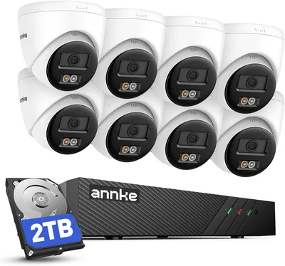 ANNKE 3K: kit con NVR 4K de 8 canales, 8 cámaras PoE exteriores y HDD de 2 TB