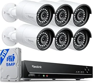 Reolink RLK8-410B6-5MP Kit PoE 8 Canales con 6 Cámaras 5MP y NVR 4K
