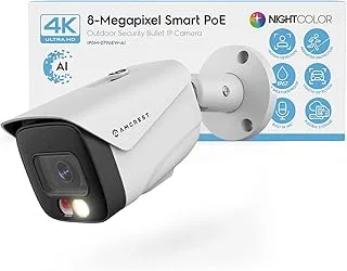 Amcrest 4K PoE AI – Cámara de seguridad exterior 4K con detección de personas y vehículos