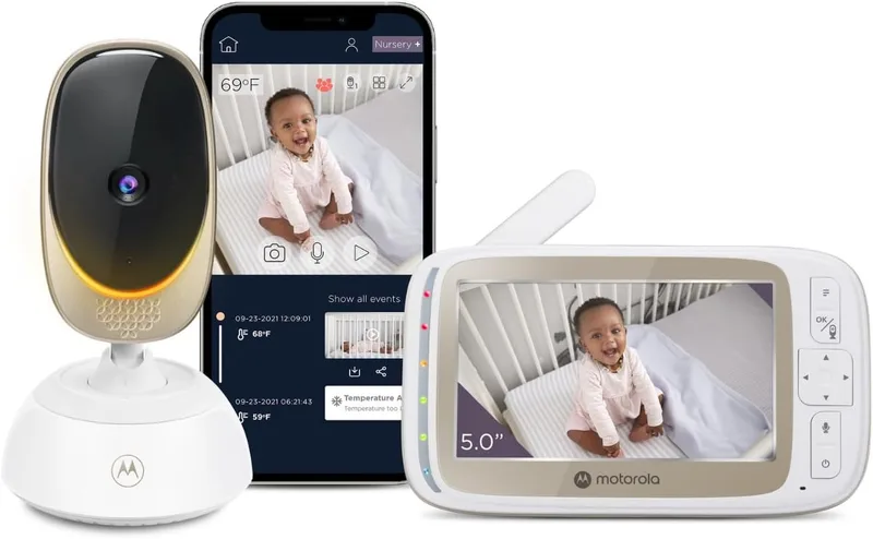 Motorola Nursery VM85 Connect Vigilabebés con Cámara WiFi y Pantalla 5"