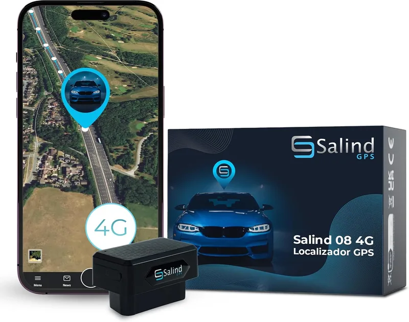 Salind 08 Localizador GPS 4G OBD para Coches y Vehículos