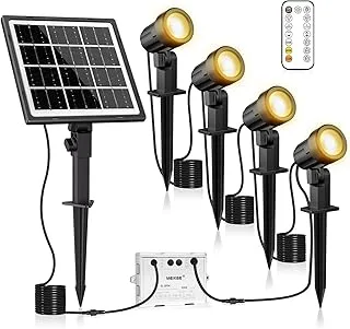 MEIKEE Foco Solar Exterior 4 en 1 con Blanco Regulable 2500K-6500K