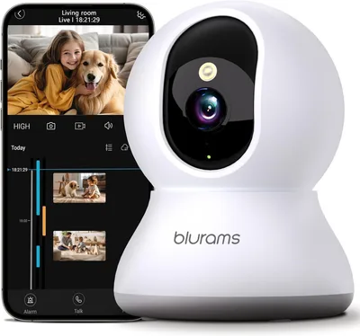 blurams Cámara Interior 2K PTZ 360° con Detección IA