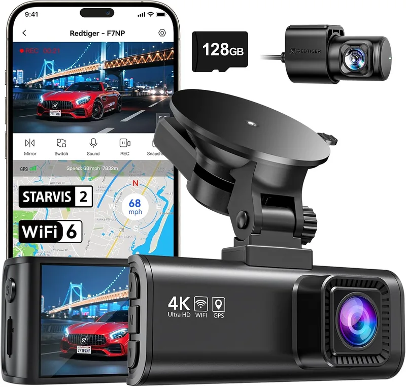 Redtiger F7NP Dash Cam con Kit de Cableado
