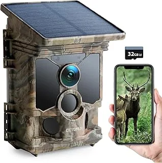 CEYOMUR 4K 30fps Cámara de Fototrampeo con Panel Solar y WiFi