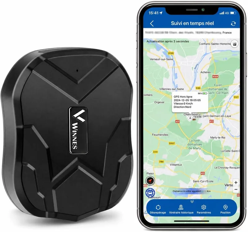 Winnes TK905, rastreador GPS magnético para coche (5000 mAh)