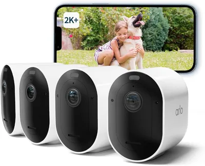 Arlo Pro 5 2K, cámara de seguridad WiFi para exterior (pack de 4)