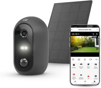 Garza Smart Solar – Cámara de vigilancia WiFi 1080p con panel solar