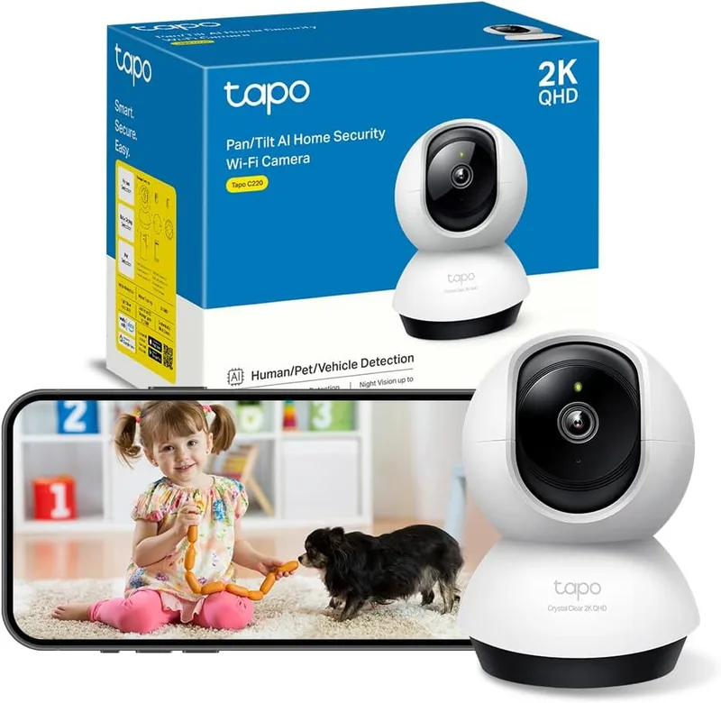 Tapo C220 - Cámara WiFi Interior 2K QHD 360º