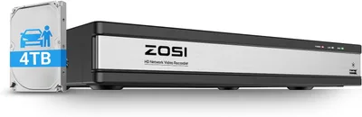 ZOSI NVR PoE 4K de 16 canales con disco de 4 TB