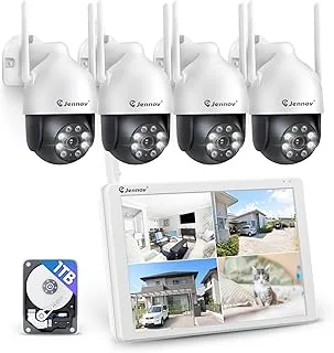 Jennov Kit CCTV 5MP PTZ con NVR de 10 canales y monitor de 10 pulgadas