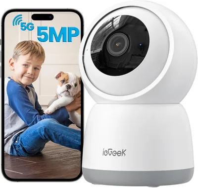 Cámara PTZ interior ieGeek 5MP, 360° con seguimiento automático