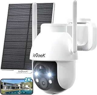 ieGeek 3MP Cámara de Vigilancia WiFi Exterior Solar PTZ 360°