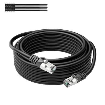 Mygatti Cable Ethernet Cat 6a FTP de 50 m para Exteriores