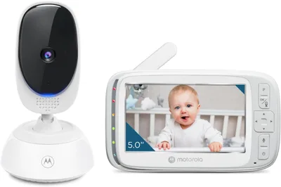 Motorola Nursery VM75 Vigilabebés con Pantalla 5", Visión Nocturna y Audio Bidireccional