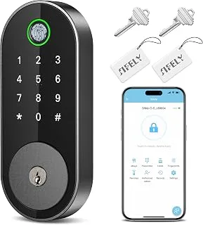 Cerrojo inteligente con huella dactilar, teclado y acceso por app y código