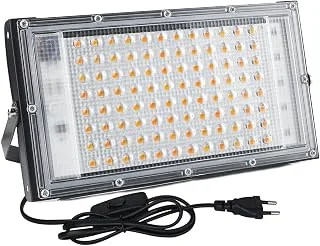 CREATESTAR Foco LED Exterior 100W Blanco Cálido 3000K, 10000 lm, IP65