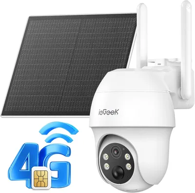 ieGeek 4G Solar Cámara de Vigilancia 2K 3MP con SIM