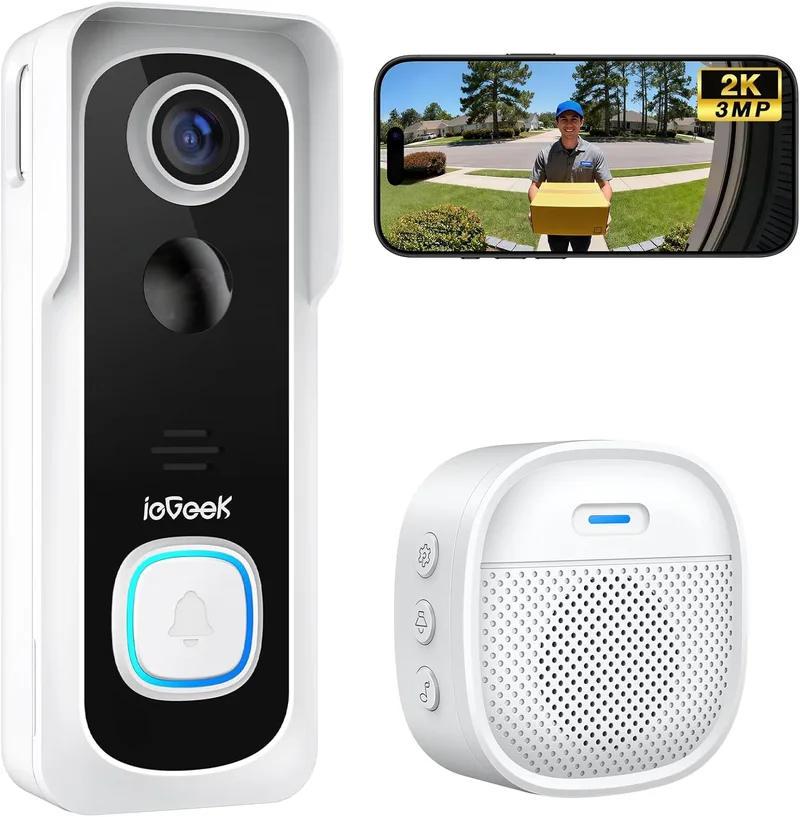 ieGeek Videoportero Inalámbrico con Cámara 2K, IP66