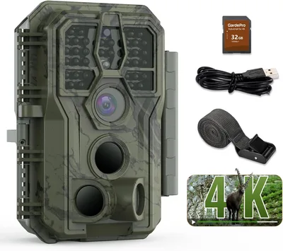 GardePro A50 Cámara de fototrampeo 4K con tarjeta SD de 32 GB