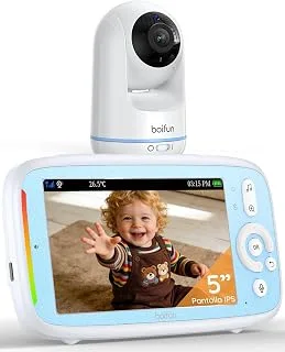 BOIFUN Vigilabebés con Cámara 5", 720p, sin WiFi, Rotación 360°