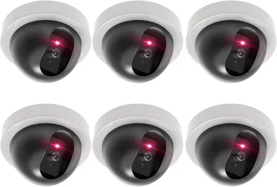 WALI SDW-6, cámara domo falsa con plantilla, pack de 6
