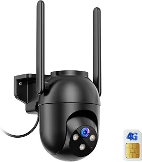 SIIOOE UB6 4G – Cámara de vigilancia exterior 2K con SIM, 360° e IP66