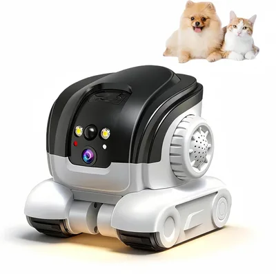 MENDUNER Cámara para Mascotas WiFi 1080p con Dispensador de Golosinas y Batería 5200 mAh