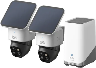 eufy SoloCam S340 3K, doble cámara WiFi exterior solar