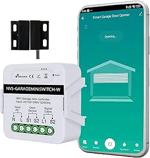 NIVIAN Controlador WiFi inteligente para motor de puerta de garaje (app Tuya, Alexa y Google Home)