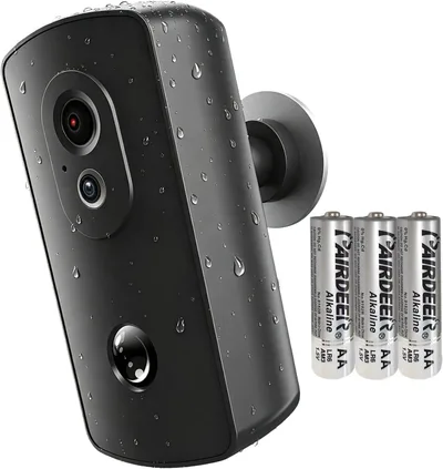 XMSLSPKJ cámara de seguridad WiFi para exteriores con pilas AA