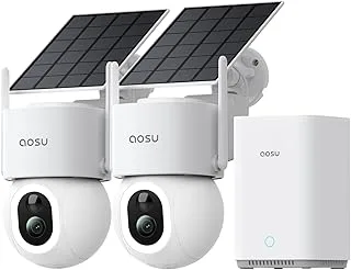 aosu D1 MAX 4K Cámara de Vigilancia Solar Exterior, 2 Cámaras