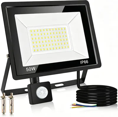 Caldarax Foco LED Exterior 50W con sensor de movimiento