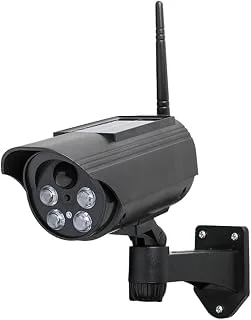 Cámara de Seguridad Falsa Solar 360° con LED Rojo Intermitente para Exterior