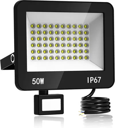 HAPYLUMI Foco LED Exterior con Sensor de Movimiento 50W IP67