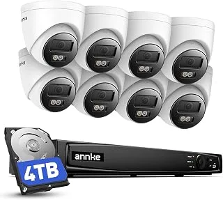 ANNKE Kit NVR 16 Canales 4K PoE con 8 Cámaras y HDD 4TB