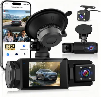 Dash Cam de 3 Canales