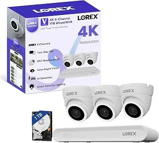Lorex Connect Serie V, Sistema NVR de 8 Canales con 3 Cámaras IP PoE 4K