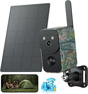 Xega Cámara de Vigilancia 4G Solar 2K con Tarjeta SIM