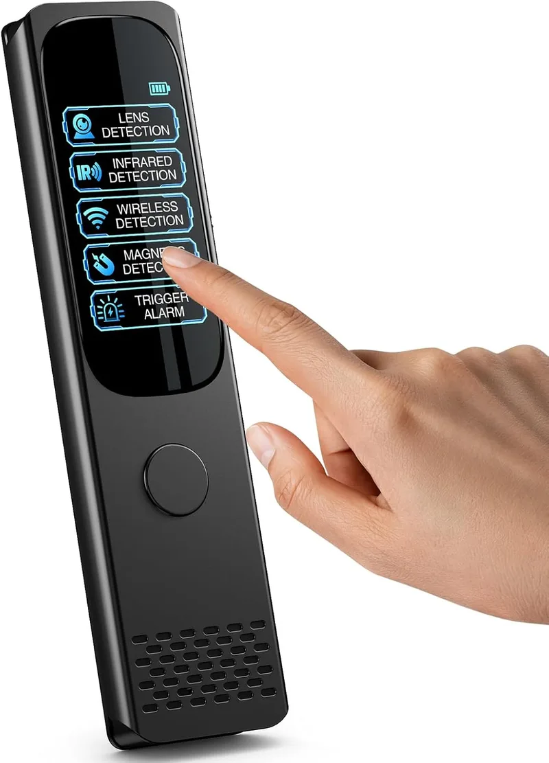 Menborn F666, detector de cámaras ocultas 6 en 1 con pantalla táctil y análisis IA