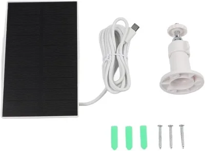 Panel solar EfforPrac 5W con USB-C y soporte 360°